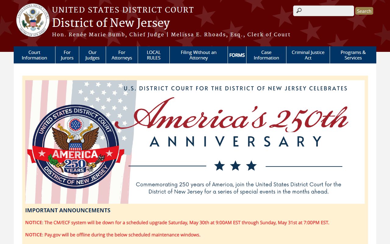 U.S. District Court for the District of New Jersey for Gloucester County federal cases