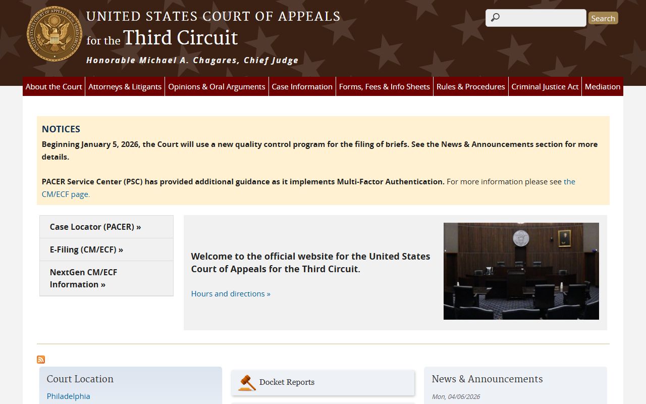 Third Circuit Court of Appeals for Gloucester County federal cases