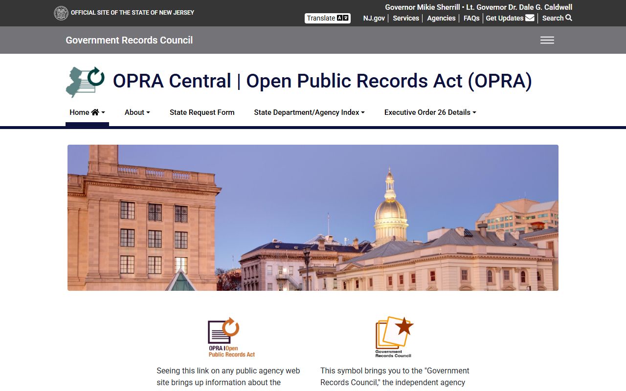 New Jersey OPRA portal for Gloucester County public records